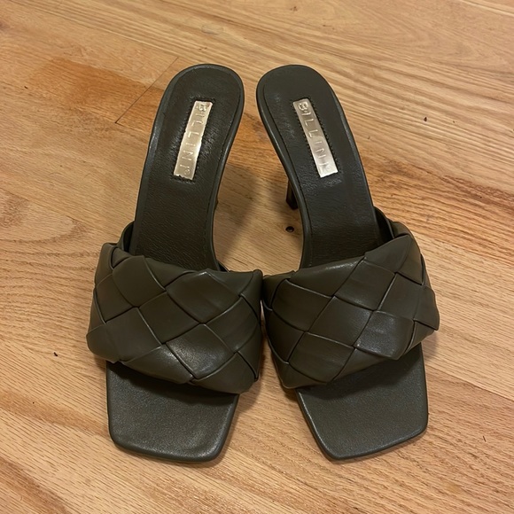 Billini Sandro Heeled Mule in Olive - Picture 1 of 5